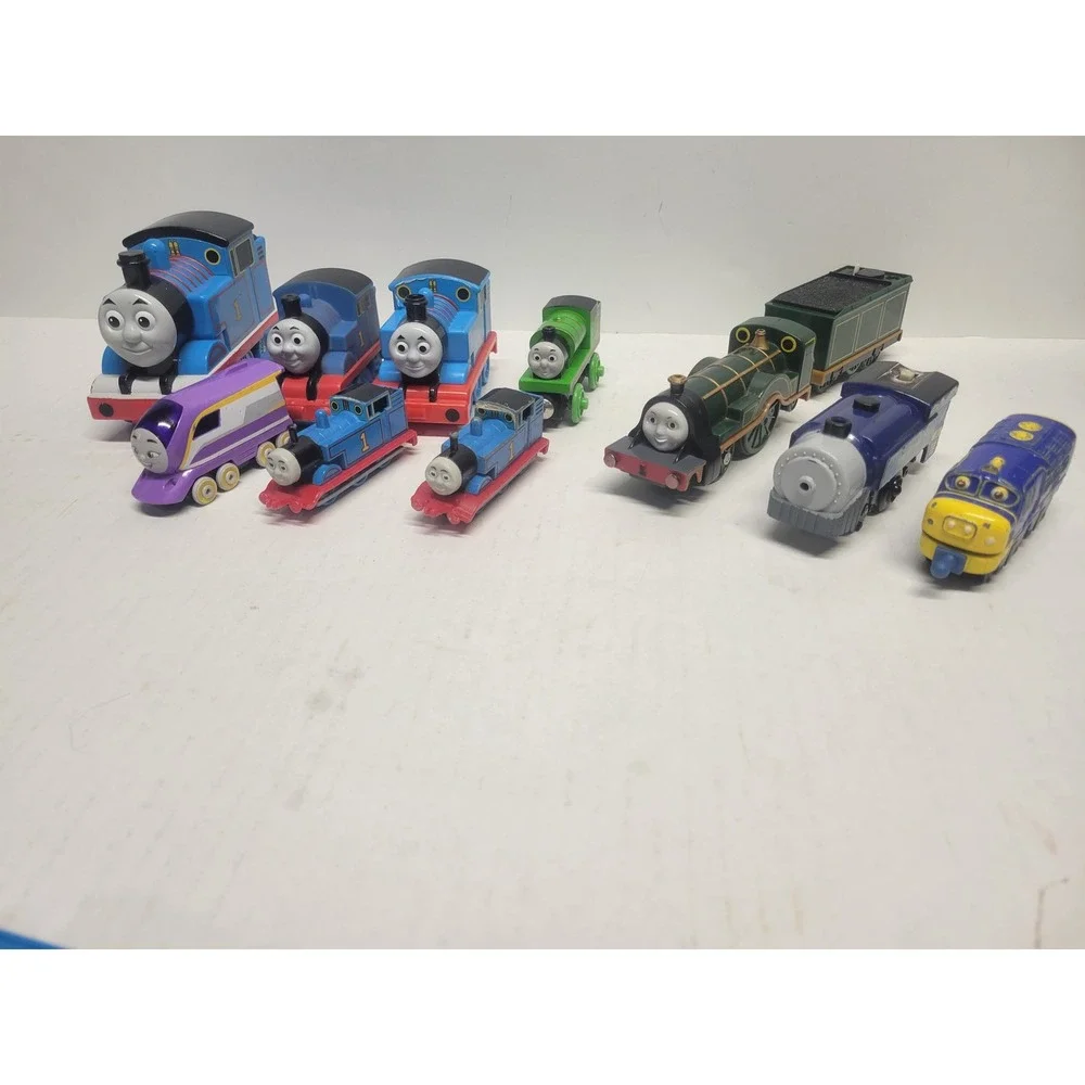 Thomas & Friends Chuggington Train‎ Lot 10pc Wood Diecast Plastic Mixed Engines